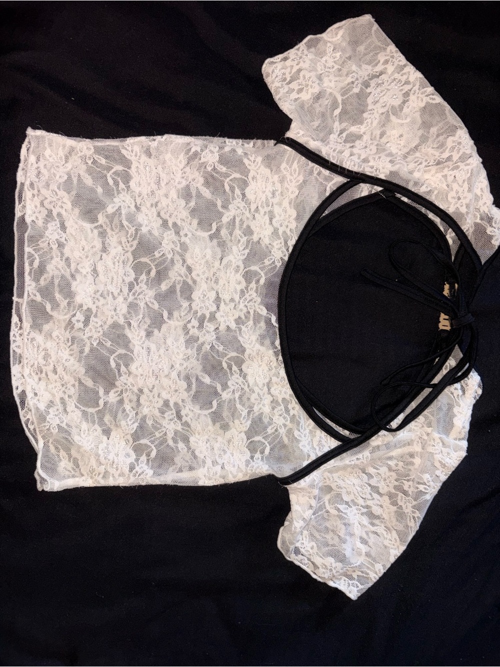 Outcast Lace Festival Crop Top nwot size xs